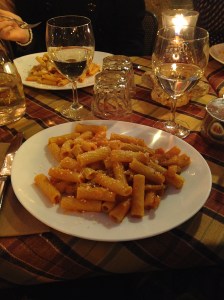 Penne near the Pantheone. Rome Jan 2014